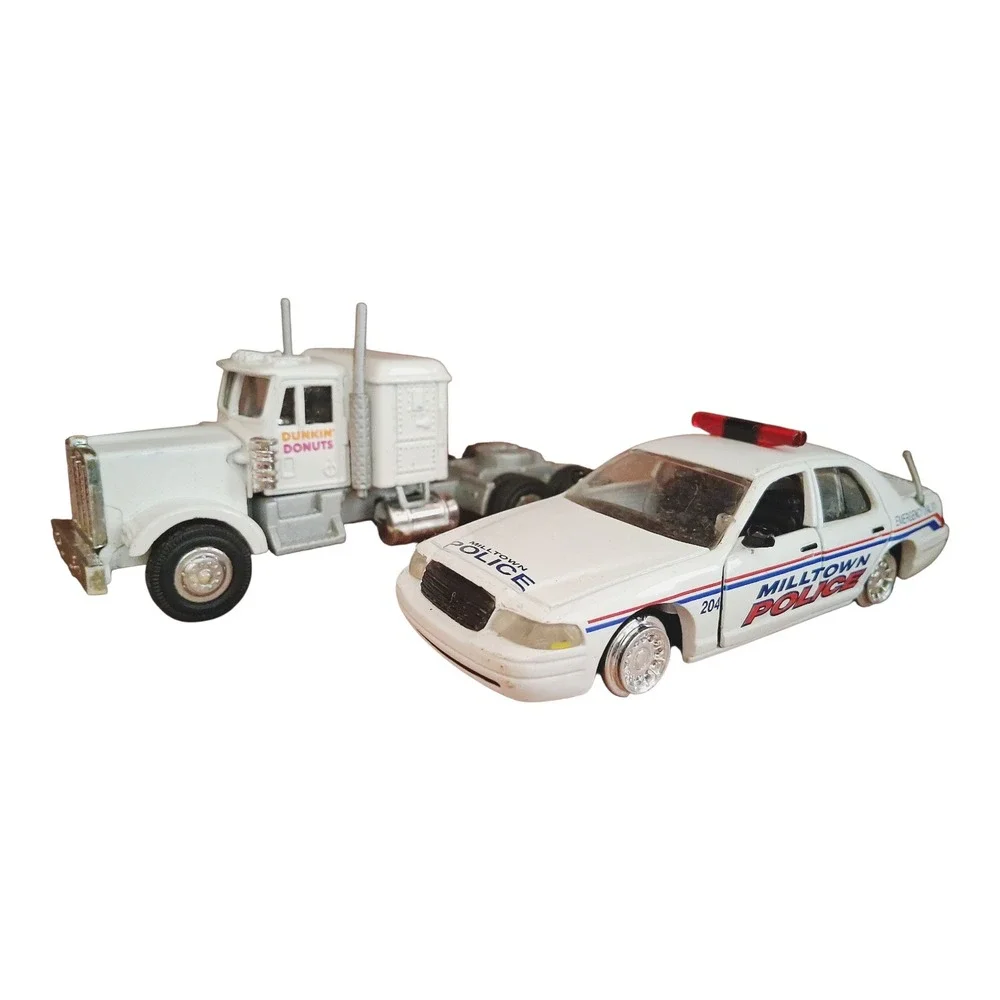 Vintage 1990s Diecast 10 Toy Car Lot Hot Wheels Cartoon Network Train Police Car